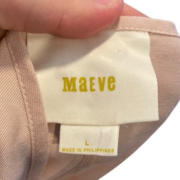 Anthropologie Maeve Camillia Blush Pink High Low Sleeveless Drop Waist Sz Large - Picture 6 of 15